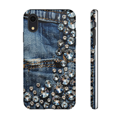 Blue Jean Queen Rhinestone Bling Phone Case