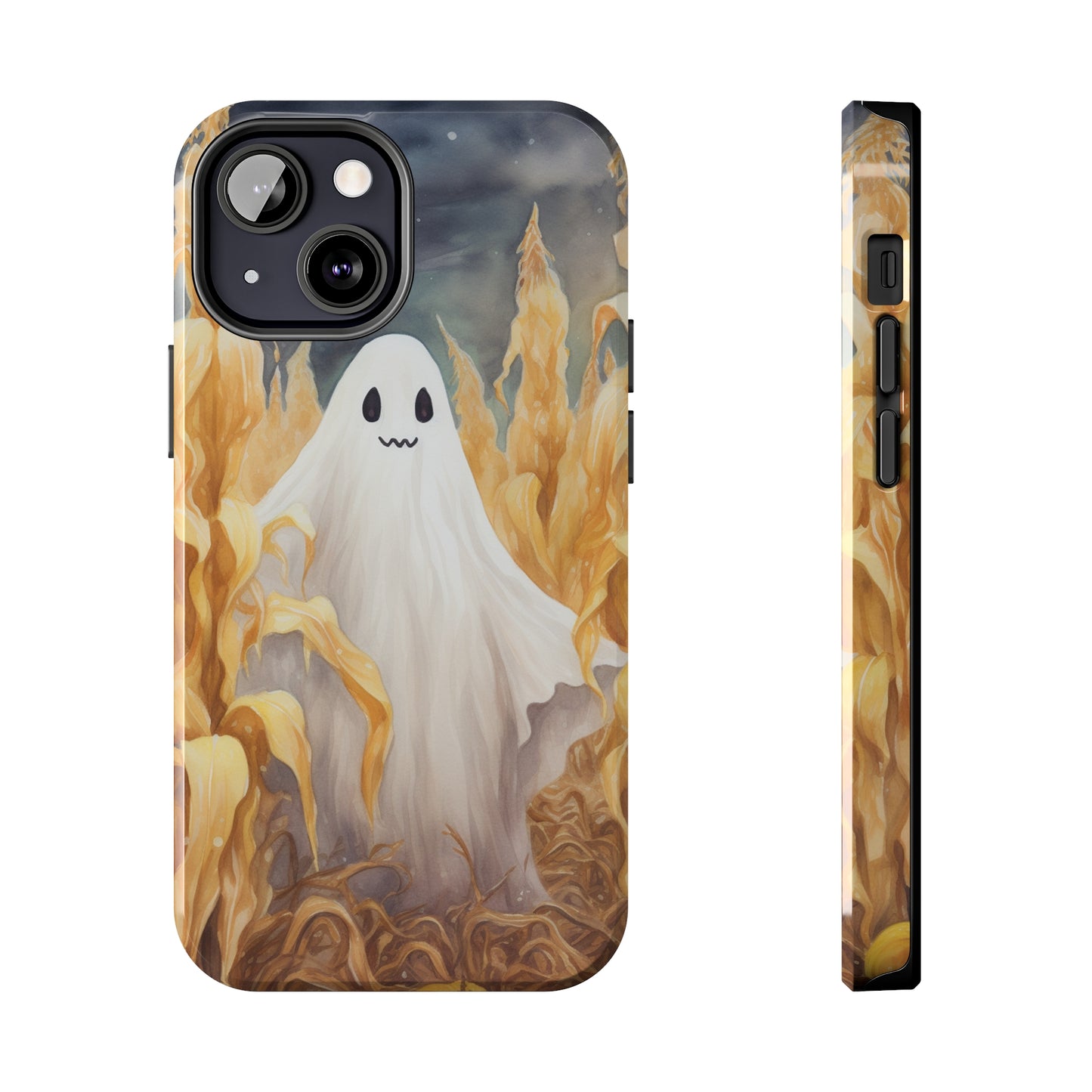 Ghost of Halloween Fall Pumpkins iPhone Case | Embrace the Spooky Autumn Vibes