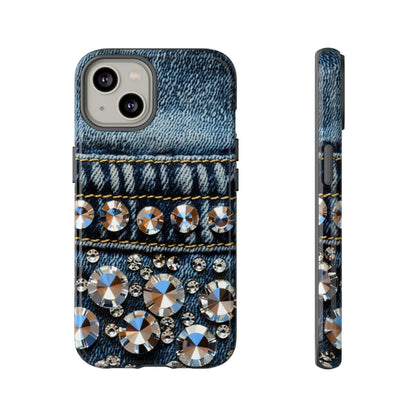 Blue Jean Queen Rhinestone Bling Phone Case