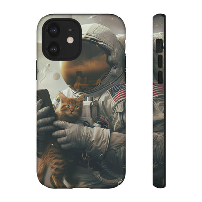 The Astronaut and the Cat Phone Case