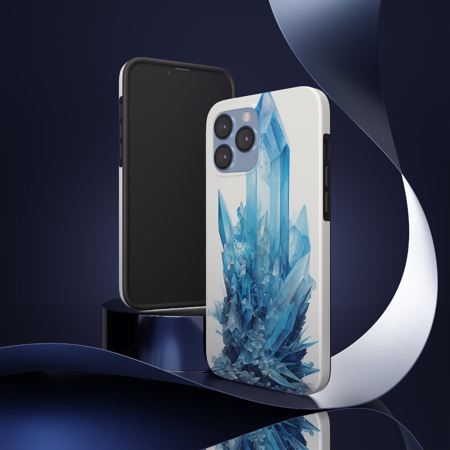 Healing Blue Crystal iPhone Case | Embrace Calmness and Serenity in a Stylish Package