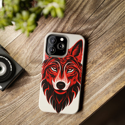 Mystic Echoes: Native American Tribal Wolf | Cultural Heritage iPhone Case