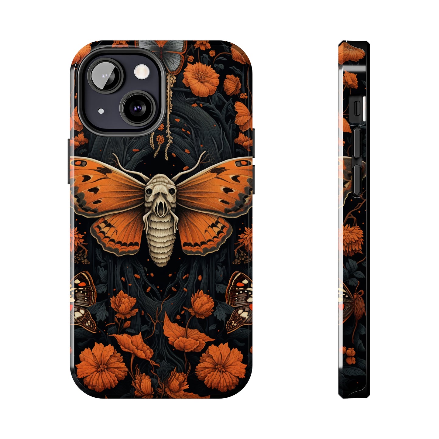 Eerie Elegance: Halloween Goth Moth Apple Phone Case | Dark Enchantment iPhone Case