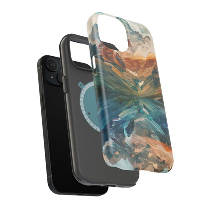 Reflections Mountain Sunset Lake MagSafe Phone Case