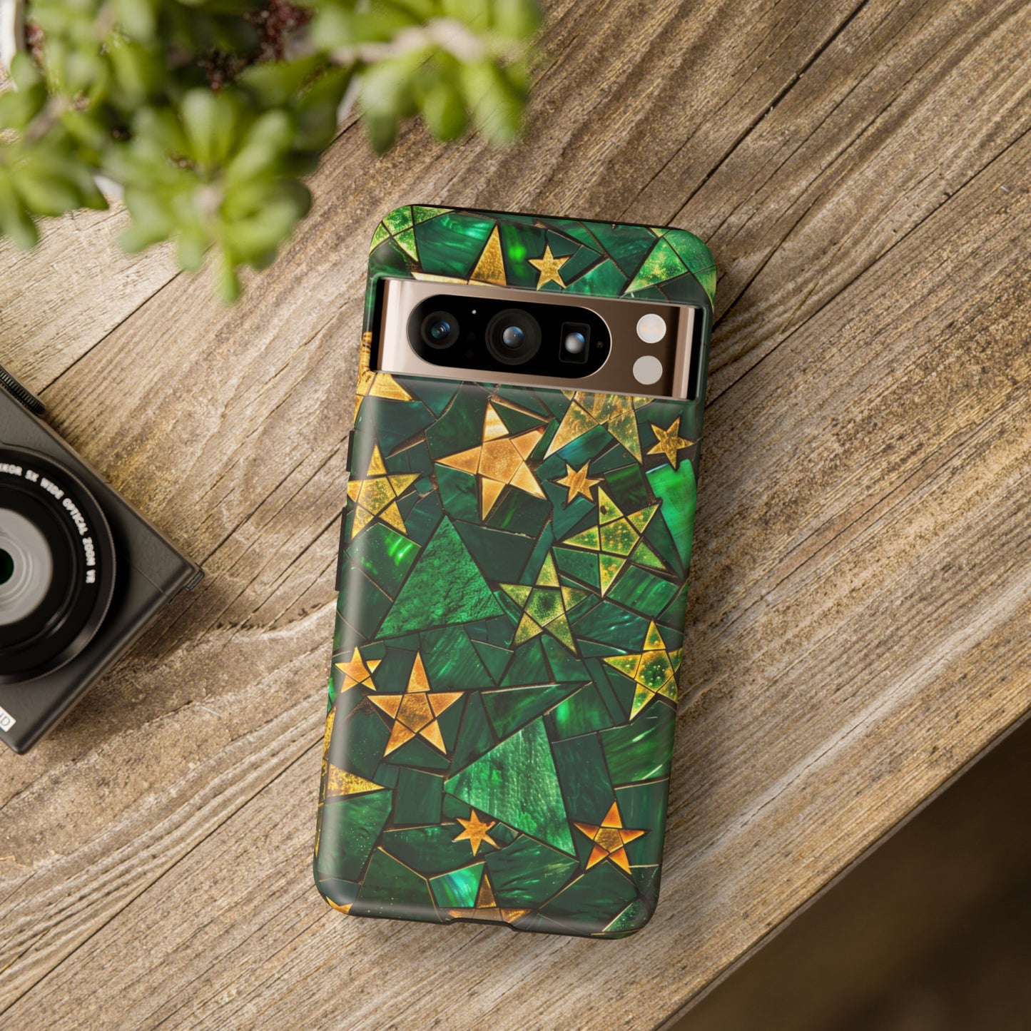 Green Celestial Stained Glass Mosaic Phone Case