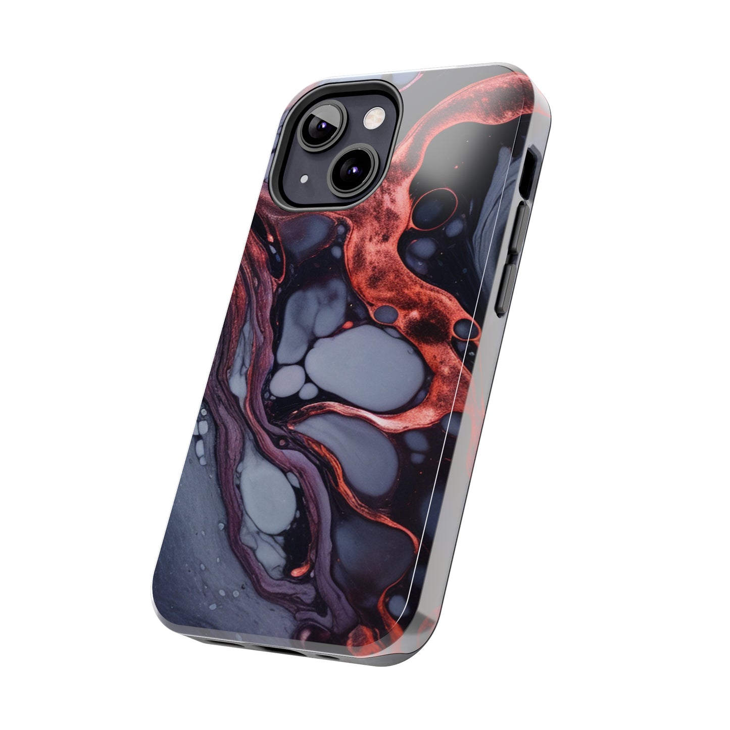 Marbled Dark Lava Flow Phone Case | Embrace the Vibrant Magma Vibes