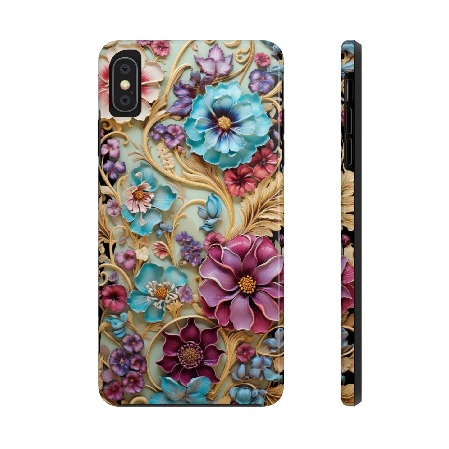 Color Splash Plastic Flower Tough iPhone Case | Vibrant Phone Cover