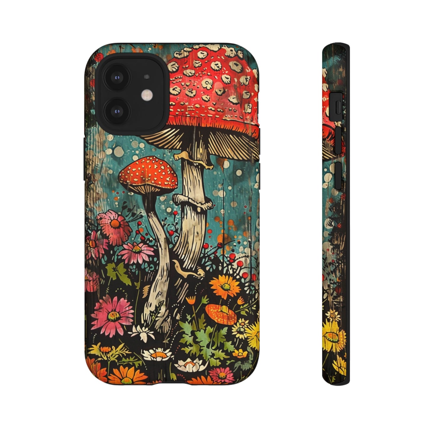 Trippy Magic Mushroom Retro Art Phone Case