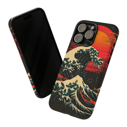 Great Wave off Kanagawa Retro Sunset