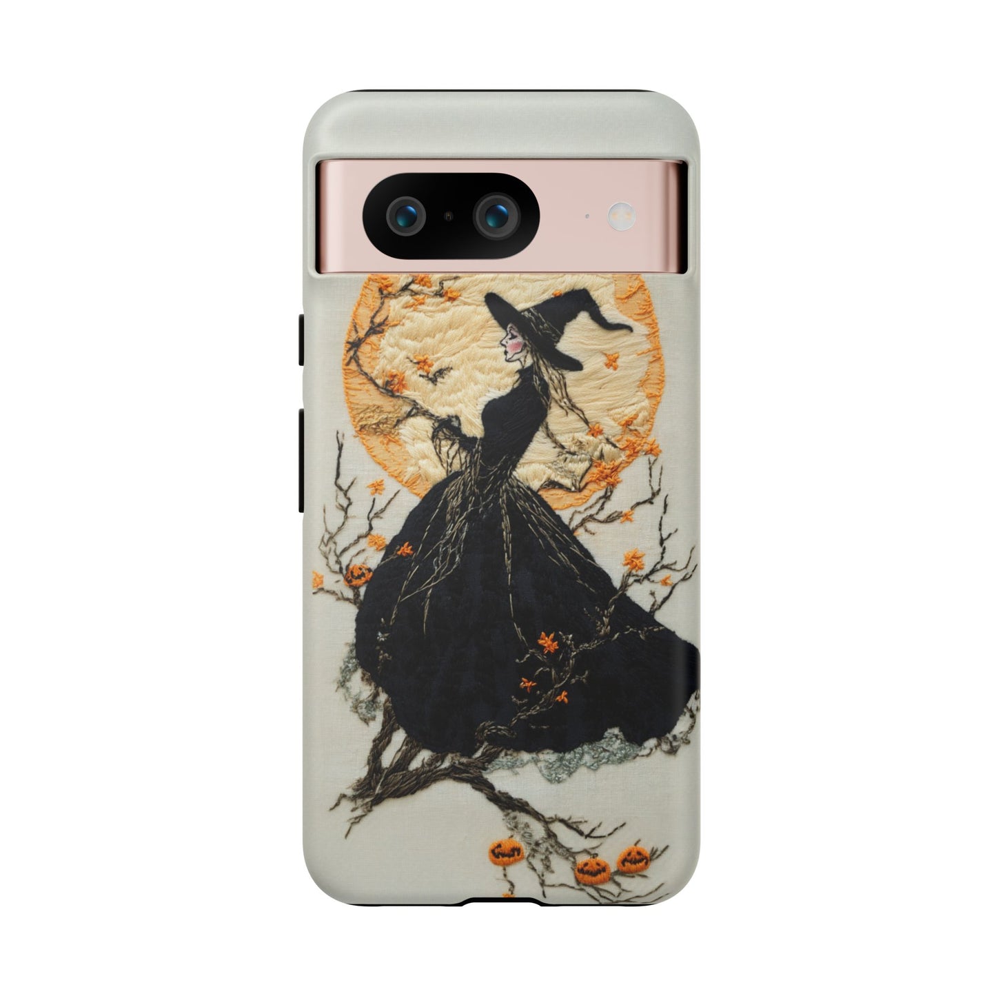 Halloween Witch Autumn iPhone Case, Embroidered Style