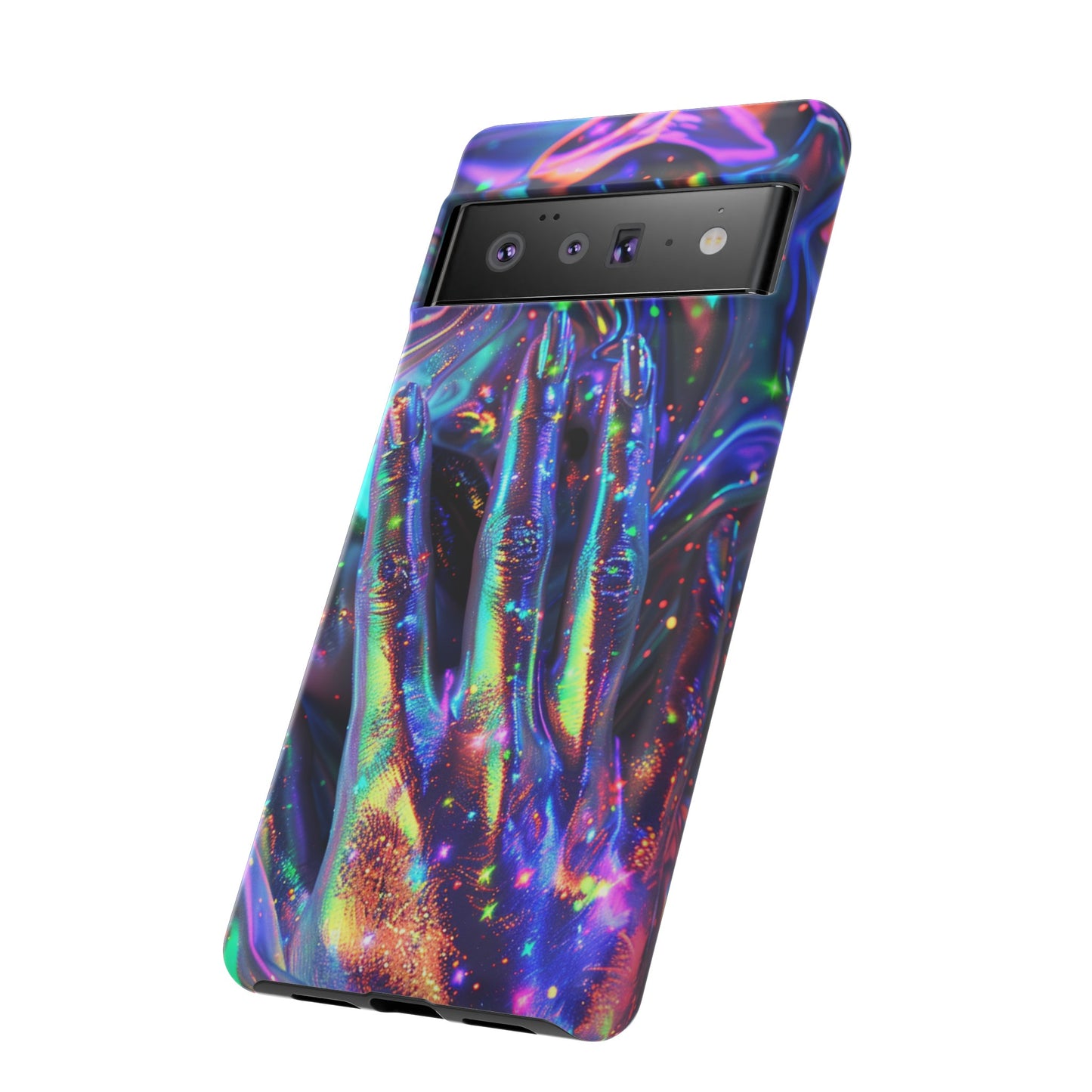 Marbled opalescent Holographic Print Phone Case