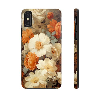 Vintage Floral Aesthetic Phone Tough Case Antique Print for iPhone 14 11 Pro 12 13 XR XS X 7+ 8 Boho Nature Flowers Cottage Core