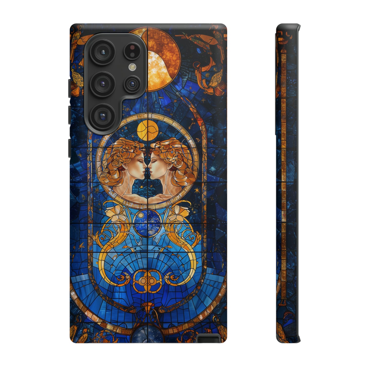 Gemini Astrology Stained Glass Phone Case