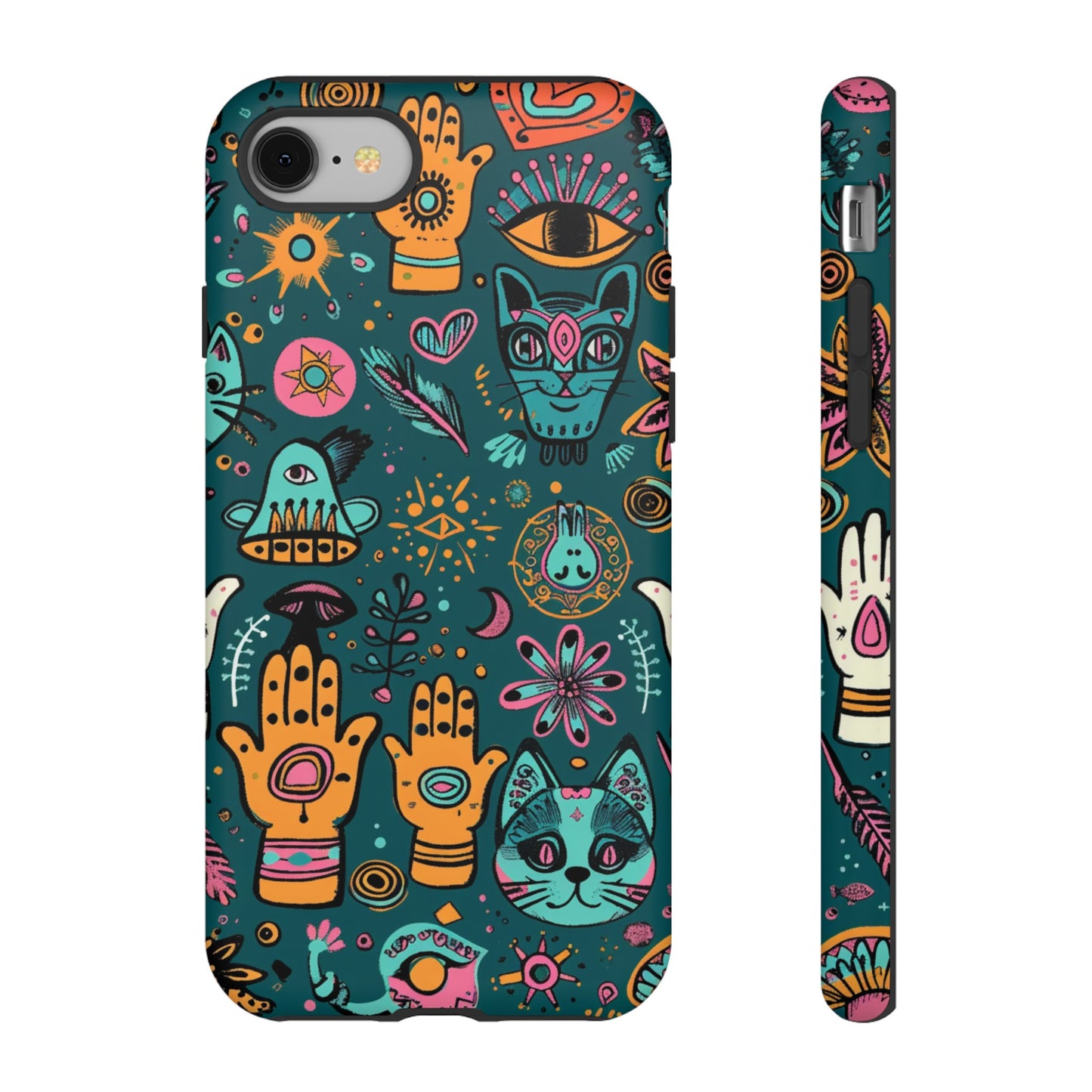 Kabbalistic Kitty Talisman Collage Phone Case