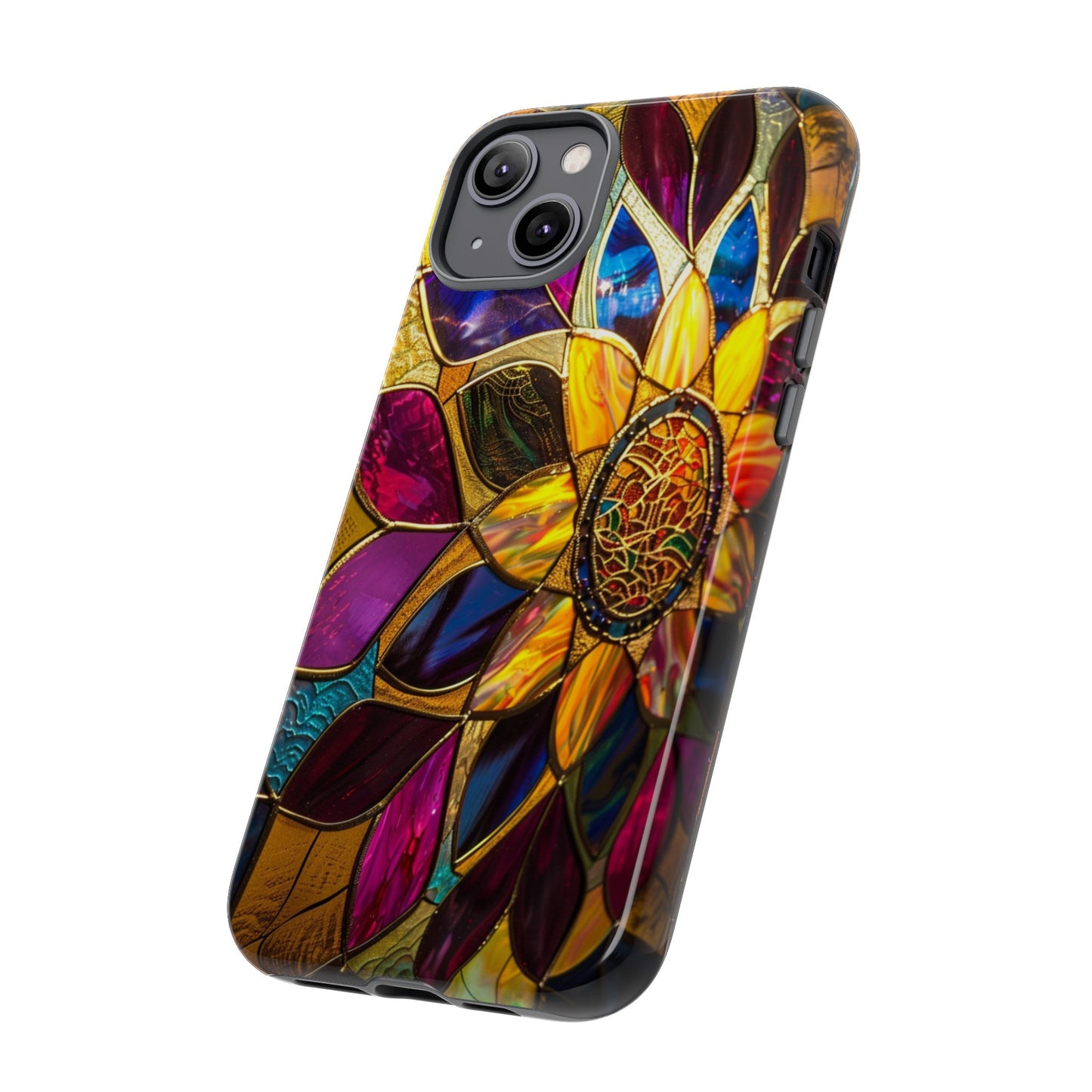 Cosmic Stained Glass Mandala Phone Case