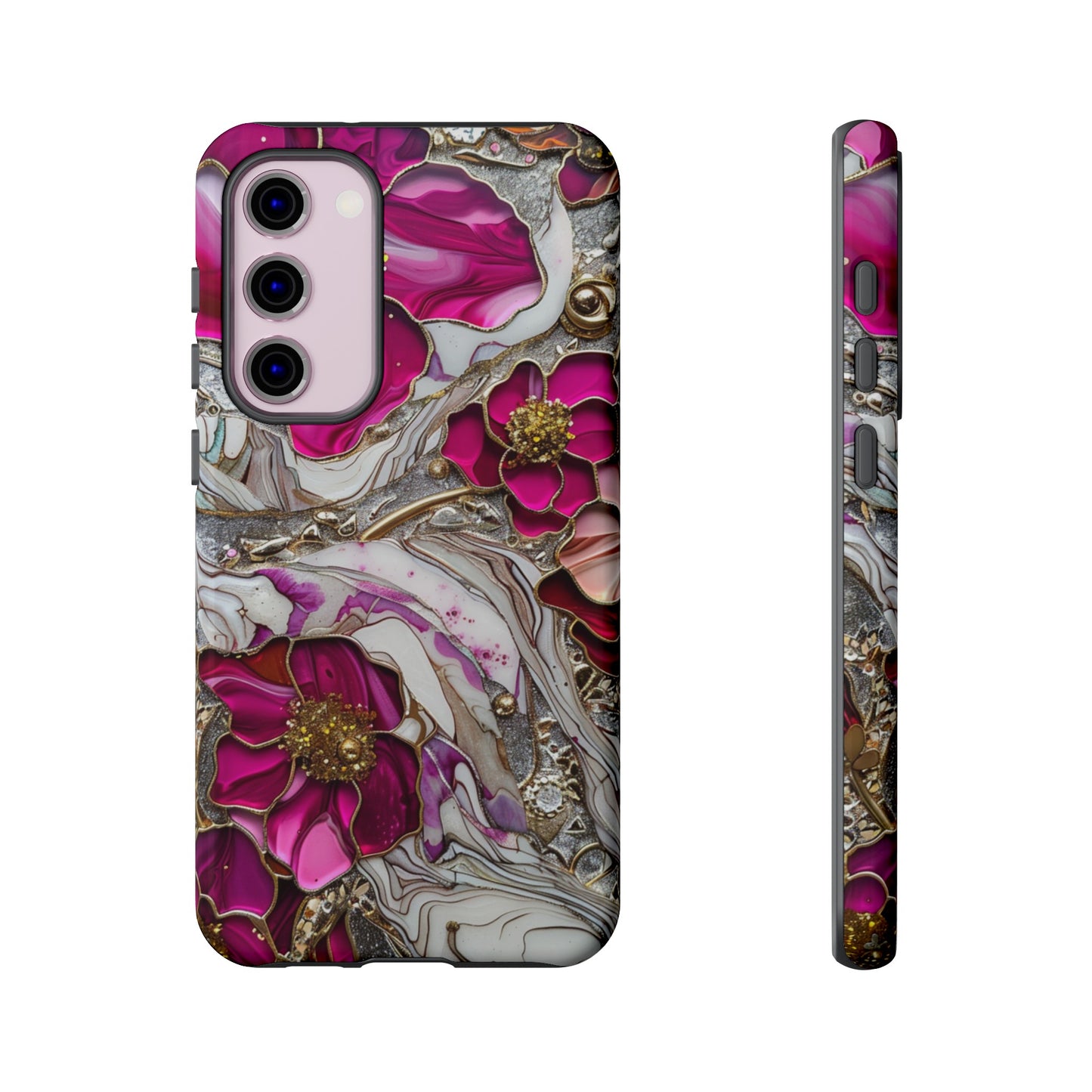 Stained Glass Magenta Floral Paisley Explosion Phone Case