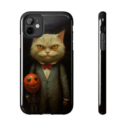 Creepy Spooky Halloween Cat iPhone Case | Dark Academia, Goth