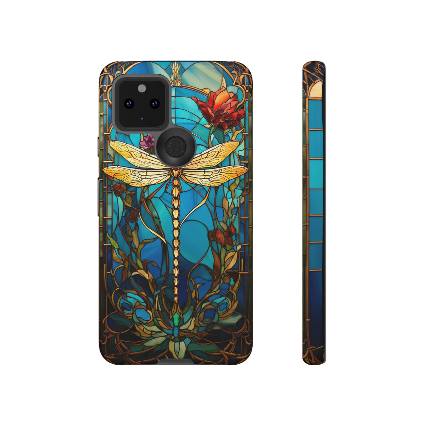 Vintage Art Nouveau Stained Glass Dragonfly Phone Case