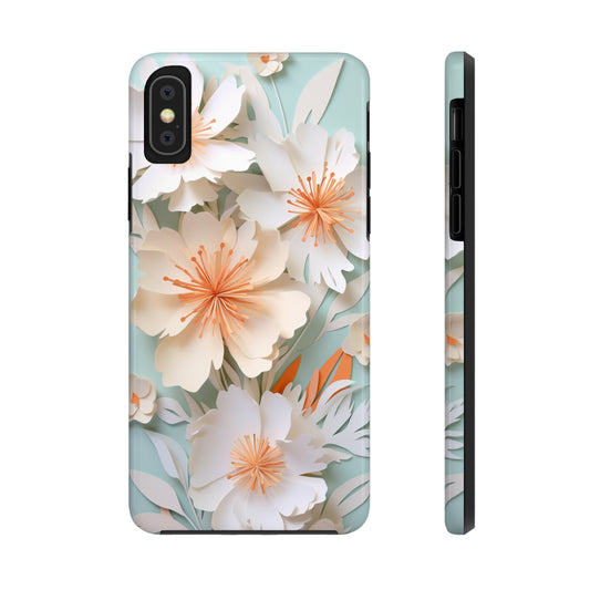 Elegant paper floral design on iPhone case