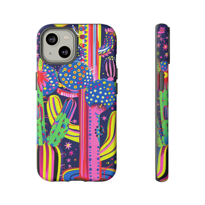 Retro 1960s Psychedelic Cactus Flowers Phone Case