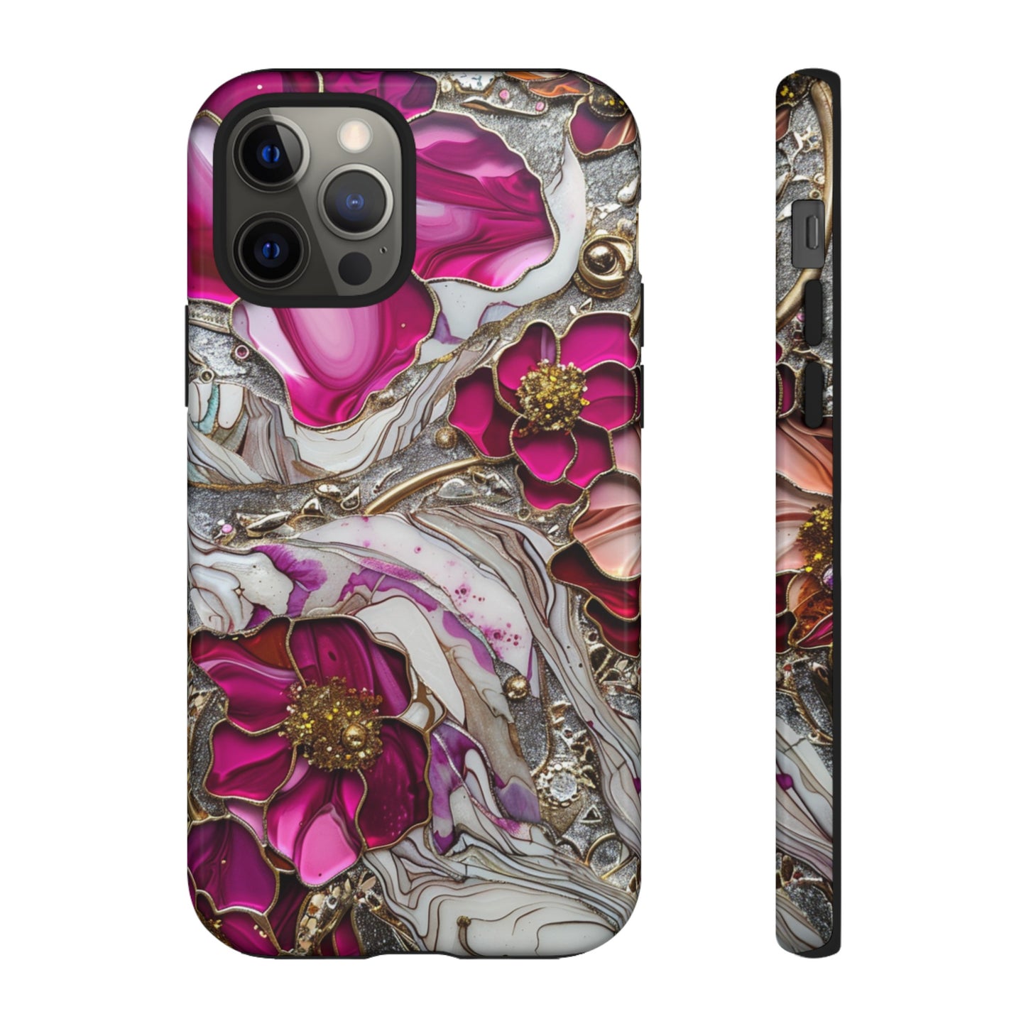 Stained Glass Magenta Floral Paisley Explosion Phone Case