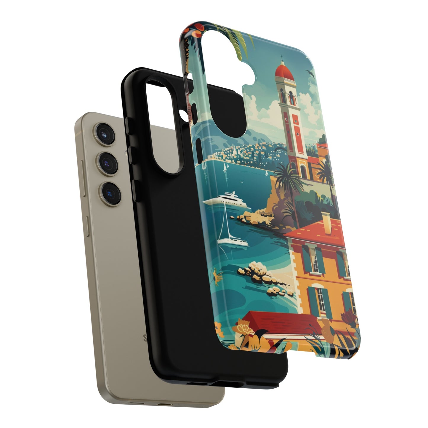 Midcentury French Riviera Landscape Painting Phone Case