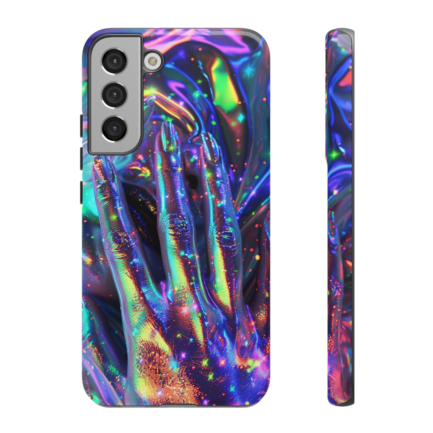 Marbled opalescent Holographic Print Phone Case