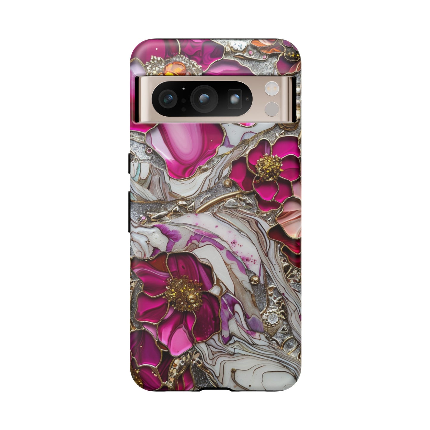 Stained Glass Magenta Floral Paisley Explosion Phone Case