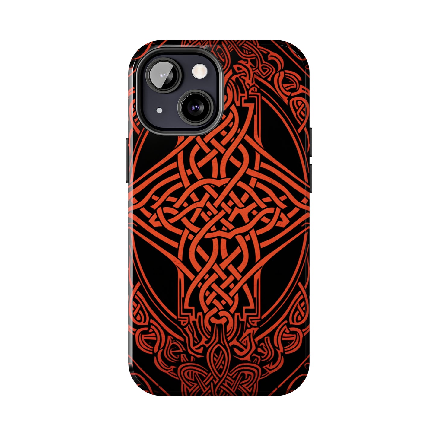 Eternal Weave iPhone Case, Red Celtic Tribal Knots | Timeless Symbolism iPhone Case for Models 11 through 14 Pro Max