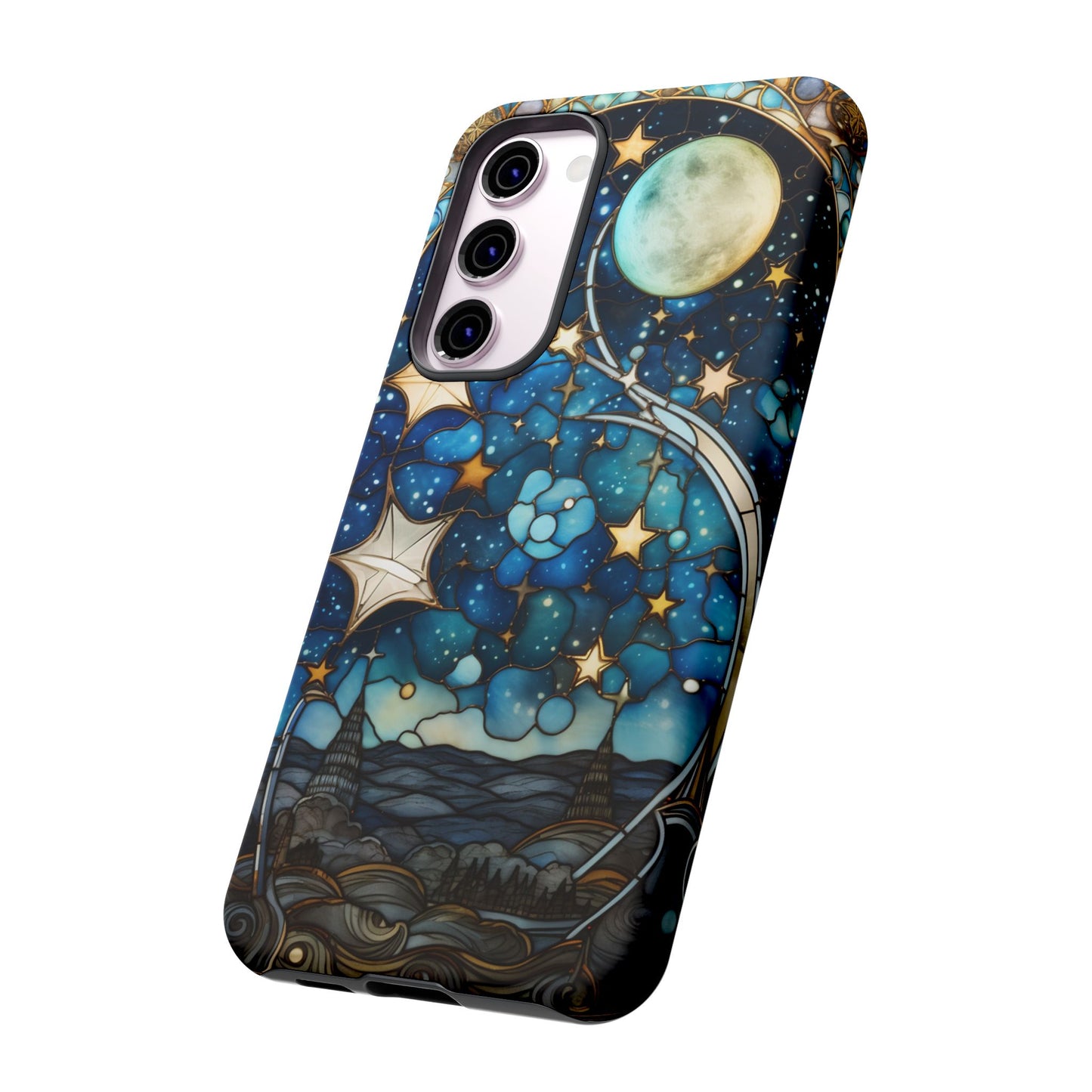 Boho Starry Night Stained Glass Artistry Phone Cover