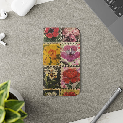 Vintage Floral Stamp Collection Flip Case