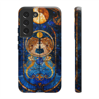 Gemini Astrology Stained Glass Phone Case