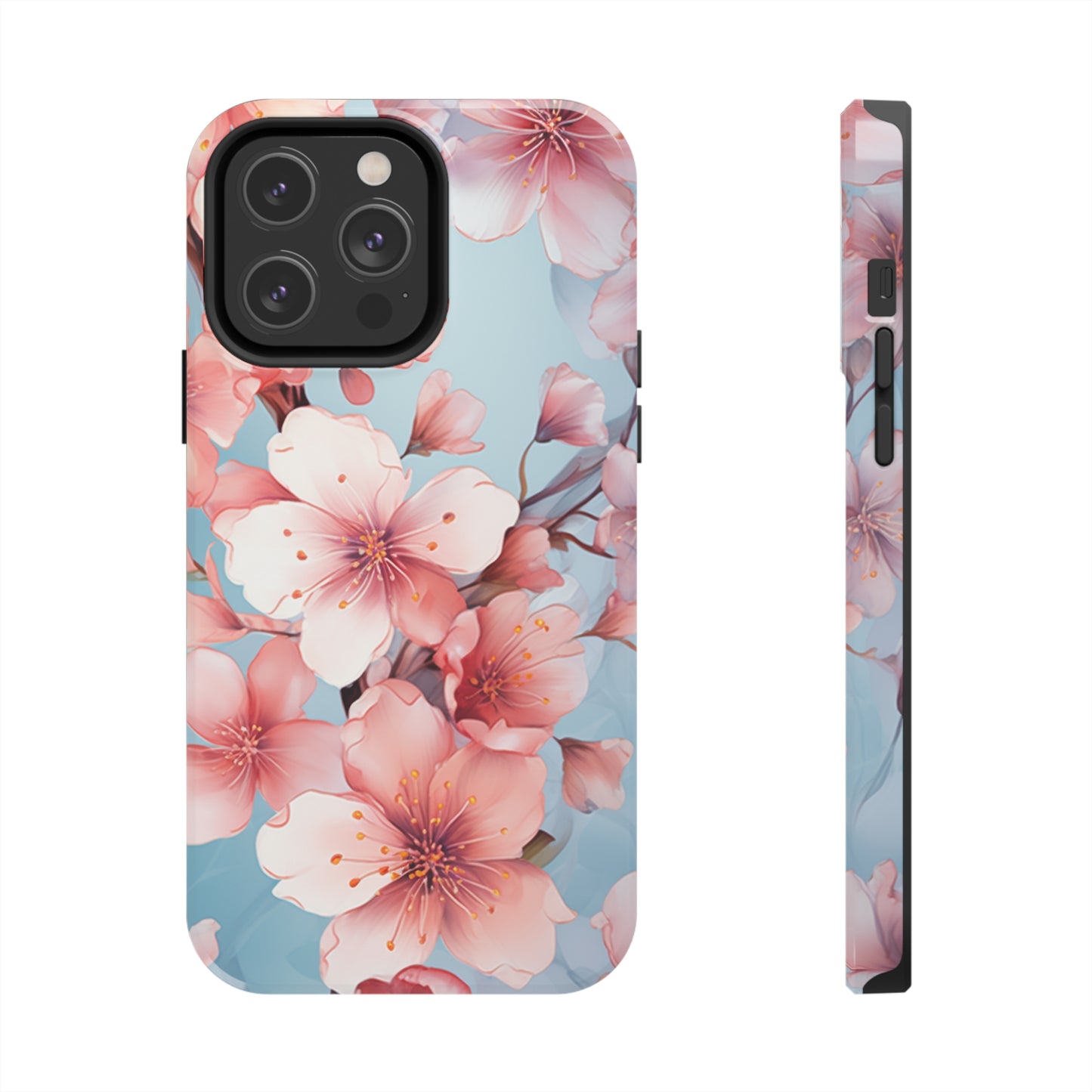 Pretty in Pink Flowers Tough iPhone Case | Floral Phone Cover