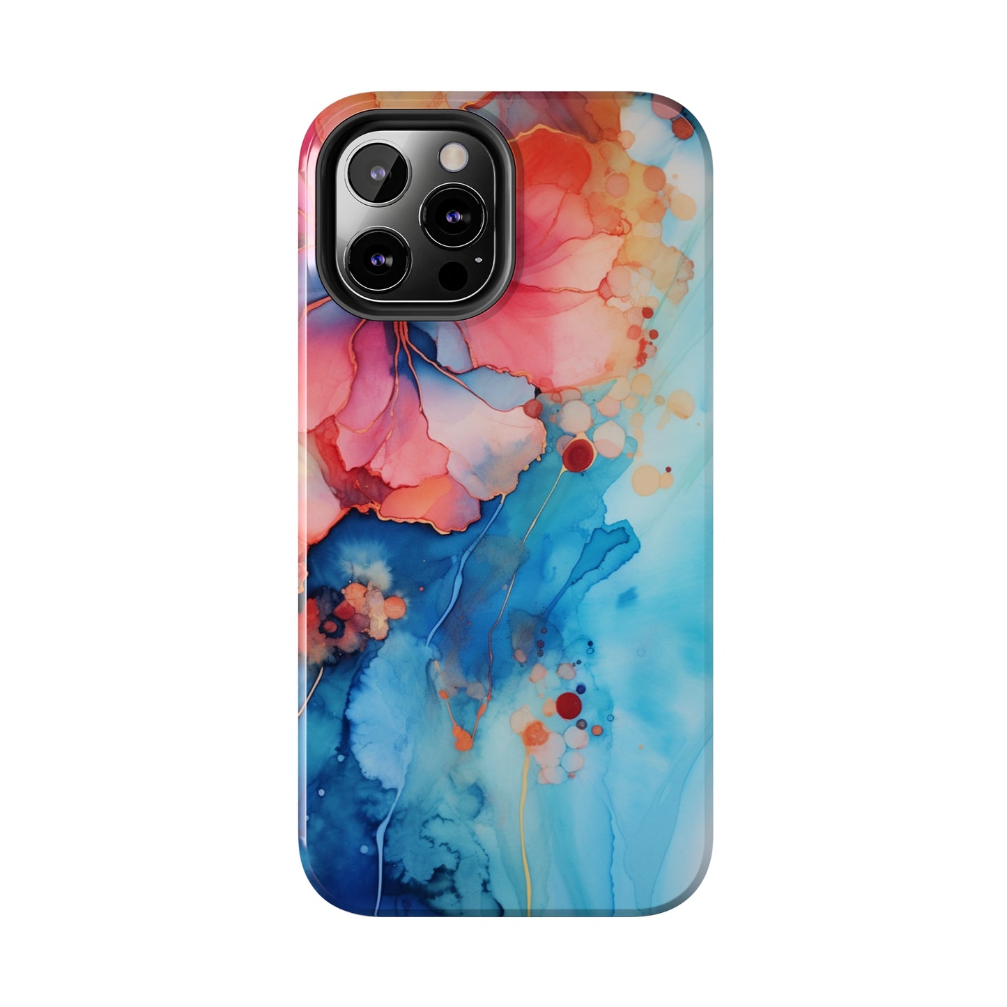 Marbled Floral Watercolor Phone Case | Embrace the Mesmerizing Multicolor Art