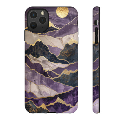 Abstract Purple Gold Mountain Phone Case