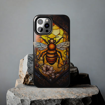 Stained glass Honey Bee iPhone Case | Embrace the Sweetness of Nature's Workers