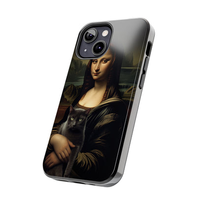 Mona Lisa with Cat iPhone Case | Art Phone Cases