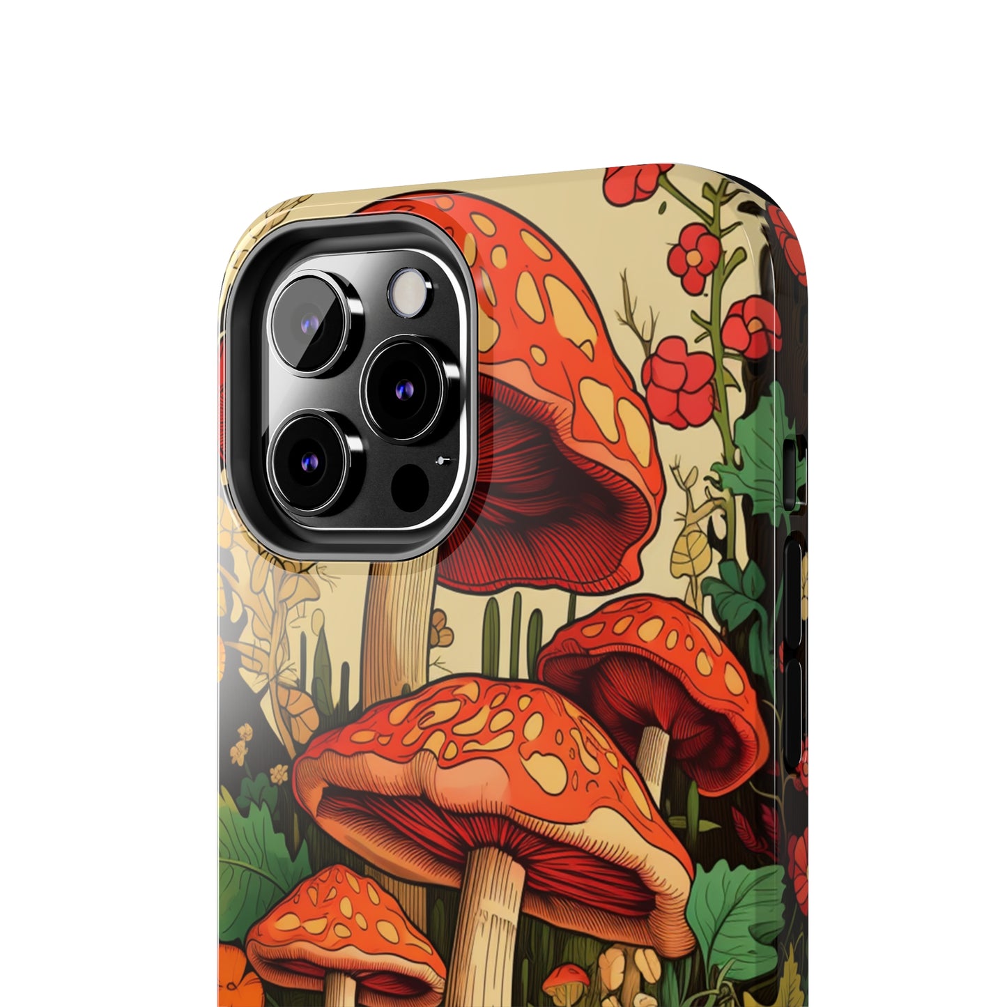 Psychedelic Retro Mushrooms: Dive Deep into Nostalgic Vibes | iPhone Case