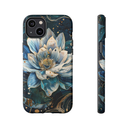 Zen Stained Glass Lotus Floral Design Phone Case