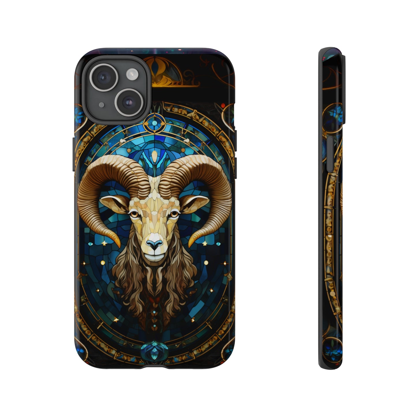 Aries Astrology Stained Glass Design Phone Case