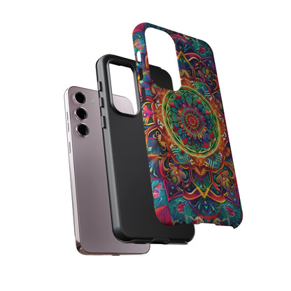 Cosmic Stained Glass Mandala Phone Case