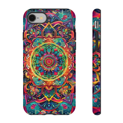 Cosmic Stained Glass Mandala Phone Case