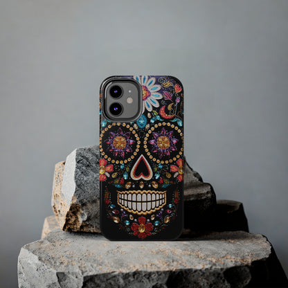 Sugar Skull iPhone Case | Dia de los Muertos Design for Apple iPhone | Halloween Aesthetic