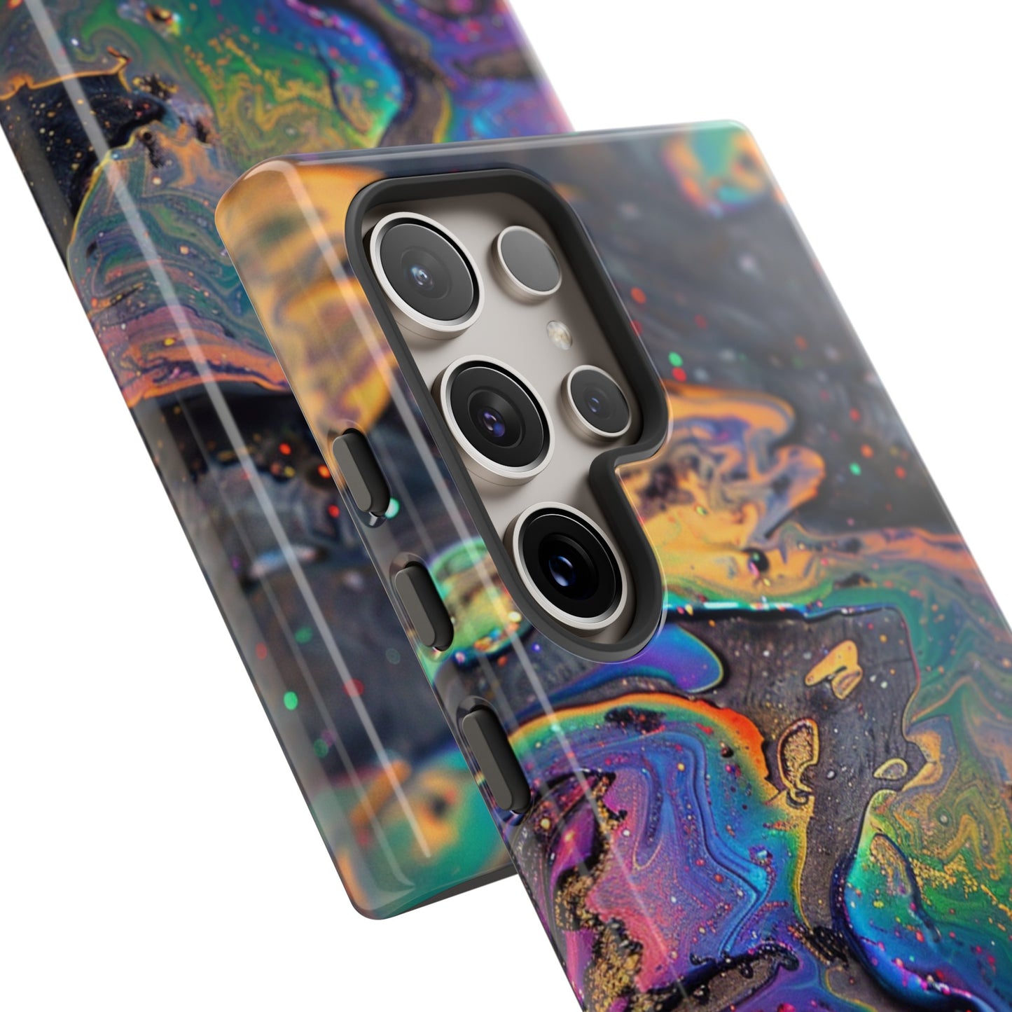 Opalescent Marbled Holographic Print Phone Case