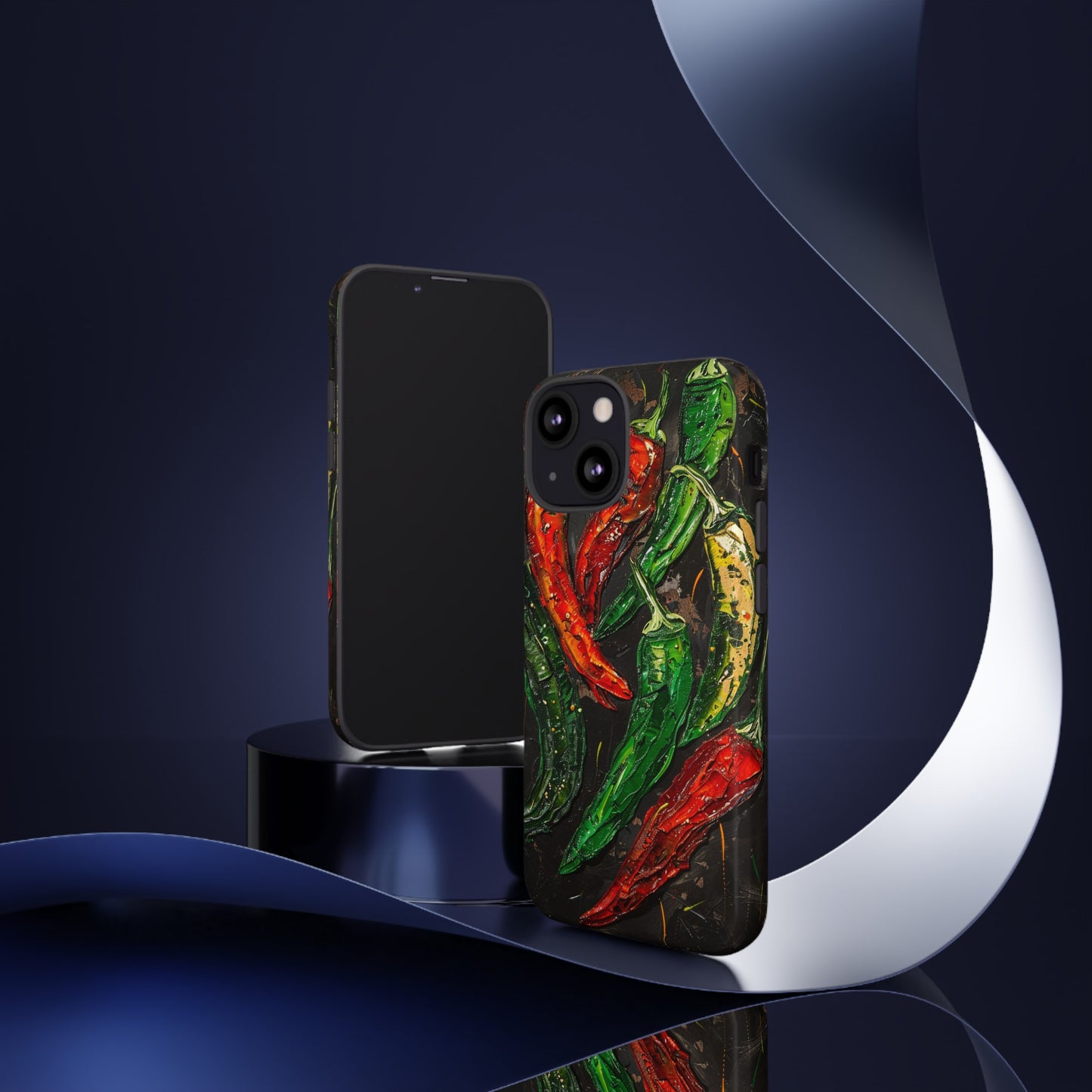 Green and Red Chili Peppers Phone Case