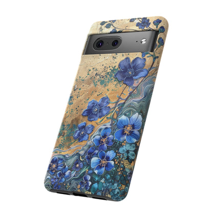 Forget Me Nots Vintage Color Splash Floral Design Phone Case