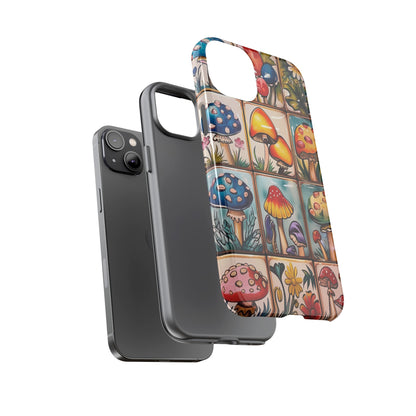 Trippy Magic Mushroom Tile  Abstract Art Phone Case