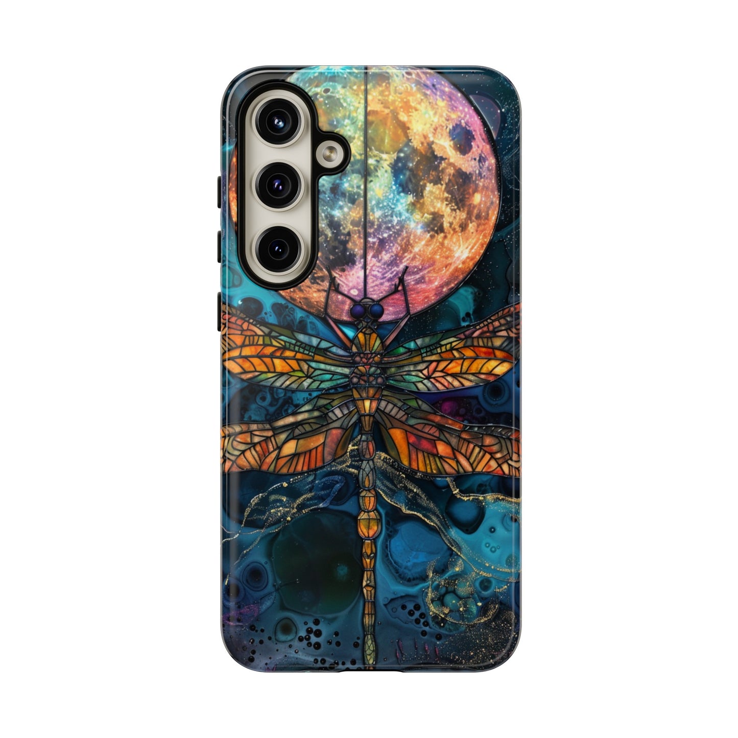 Full moon stained glass phone case for iPhone 15 case