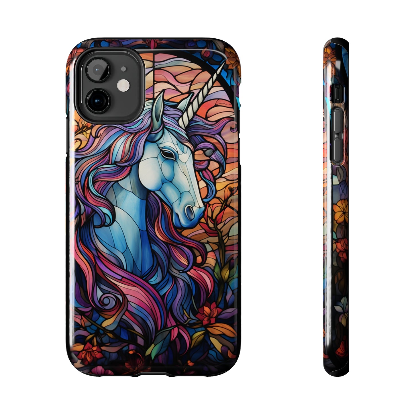 Unicorn Stained Glass iPhone Case | Mythical Beauty and Device Protection