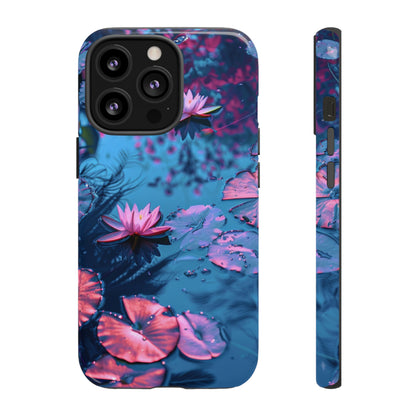 Magenta and Blue Color Zen Lily Pad Phone Case